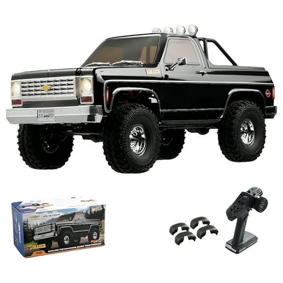 FMS 11-Channel RC Crawler Chevy K5 Blazer Battery-Powered Pick Up Truck, Black