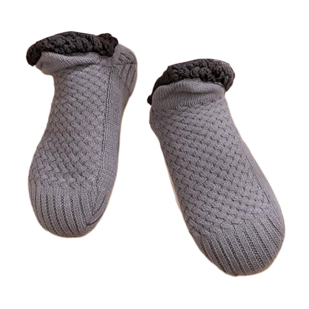 Calcetines térmicos para hombre y mujer, pantuflas mullidas, cálidos, cortos, de algodón, gruesos, para dormir en casa, suaves, antideslizantes, calcetines de suelo peludos