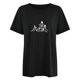 thumbnail image 1 of Hombres manga corta casual romántico esqueleto estampado hombro caído cuello redondo pulóver camiseta blusa Pompotops oipoqjl5409, 1 of 2