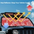 thumbnail image 3 of Uorisanigo Windshield Sun Shade,Car Sun Shade for Jeep Wrangler JK JKU JL JLU 1997-2023 & Jeep Gladiator JT 2020-2023, UV Rays Blocker SunVisor Red Heart Print Shades for Car Accessories, 3 of 7