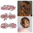 thumbnail image 2 of Pasadores para el Cabello Unique Bargains 3 Piezas Rosa, 2 of 7