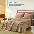 thumbnail image 2 of 700 Thread Count 4 Piece Quality Sheet Set 30 Inch Deep Pocket 100% Egyptian Cotton Color Taupe Solid Size Twin XL, 2 of 7