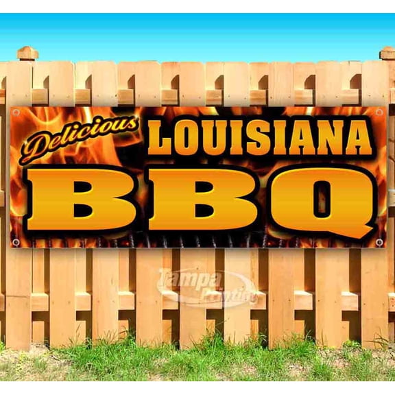 Louisiana BBQ 13 oz Vinyl Banner With Metal Grommets