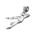 thumbnail image 4 of Rhodium Plated 925 Sterling Silver Handstand Gymnastic Pendant, 4 of 5
