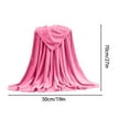 thumbnail image 3 of Zmeidao Solid Color Flannel Coral Blanket, Soft Fluffy Throw Blanket for Couch/Bed Sofa, Warm and Cozy for All Seasons, 27.56x19.68inch, 3 of 5
