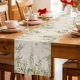 thumbnail image 5 of Watercolor Floral Table Runner 70 Inches Long Farmhouse Dress Scarves, Spring Leaves Flowers Botanical Beige Dining Tablerunner for Coffee Table/Kitchen Island/Party Décor, 13" x 70", 5 of 8