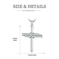 thumbnail image 5 of Coachuhhar Cross Necklace for Men S925 Sterling Silver Nail Pendant Necklace Christian Jewelry Mother's Day Gifts with Mom Wife, 5 of 8