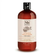 Soap Box Citrus and Peach Rose Body Wash, 16 Oz