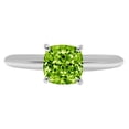 thumbnail image 7 of Solitaire Engagement Ring for Women - 1ct Natural Peridot in 14K White Gold Promise Ring, 7 of 7
