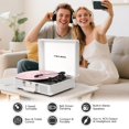 thumbnail image 4 of Tocadiscos TANLANIN portátil Bluetooth de 3 velocidades blanco, 4 of 9