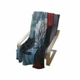 thumbnail image 4 of Lonely Tree Soft Flannel Fleece Throw Blanket, Ocean Mountains with Blurred Background Idyllic Nature Photo, Cozy Plush for Indoor and Outdoor Use, 50" x 70", Vermilion Blue, by Ambesonne, 4 of 6