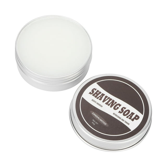 Savon à Raser, Texture Délicate Savon à Raser Mousse Riche pour Homme pour Usage Quotidien Sandale, Inodore, Menthe
