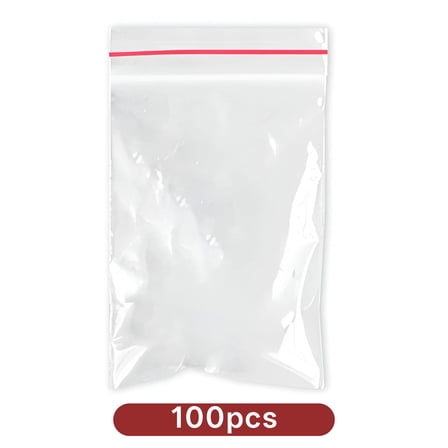 CCOCC 100Pcs Small Ziplock Bags - Mini Plastic Bags Tiny Ziplock Bags Non-Toxic Safe