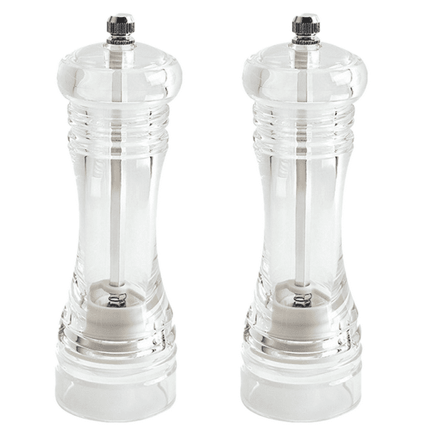 Clear Acrylic Pepper Grinder 4 InchRefillable Salt Pepper Mill Shaker