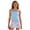 Sky Blue, variant on Pandaie Teen Girls Tankini Swimsuit Floral Print 2 Piece Bathing Suit Boyshort Drawstring Padded Summer Beach Swimwear 9-10 Years Black