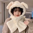 thumbnail image 3 of Plush Hat Two-in-one Lightweight Exquisite Bunny Ear Plush Hat Scarf Shooting Props, 3 of 10