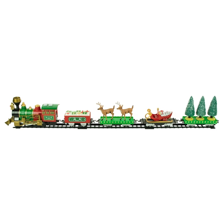 Northlight Animated Christmas Train Set with Working Smokestack