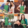 thumbnail image 4 of Green Bigfoot and Campfire Pattern Apron-Garden Aprons for Women with Pockets-Cotton Linen Waterproof Kitchen Cooking Gardening Aprons Adjustable for Kitchen,Cooking,BBQ and Salon 33x27 Inch, 4 of 7