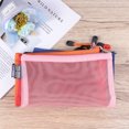 thumbnail image 3 of 5 bolsas de malla con cremallera, transparentes, para lápices, bolígrafos, bolsas de viaje multiusos para suministros de oficina, cosméticos y accesorios de viaje., 3 of 7