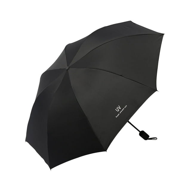 Automatic Three Fold Eight Umbrella With Glue For Sun Protection And Protection. Folding Sun Umbrella And Umbrella