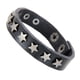 thumbnail image 1 of Brazalete de Cuero PU Hugo Negro 15mm Ancho para Mujeres y Hombres, 1 of 10