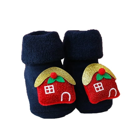 

Eyicmarn Baby Girl Boy Shoes Christmas Knitting Breathable Ankle Walking Walker