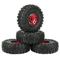 thumbnail image 1 of YLSHRF 4pcs RC Crawler Rubber Tire Metal Wheel Hub Accessory Fit For 1/10 RC Car 2.2 Inch,RC Car Wheel,RC Car Tire, 1 of 8