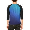 thumbnail image 2 of Halloween Blue Ice Dragon Scales Costume Mens Raglan T Shirt White-Black X-LG, 2 of 2