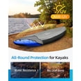 thumbnail image 2 of Funda para Kayak OCEANBROAD 12.3-13.5 pies 420D Gris Resistente al Agua, 2 of 9
