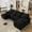 Black, variant on Wiilayok U Shaped Cloud Couch Modular Sectional Sofa 133" Extra Deep Fluffy Chenille Double Chaise Lounge, Central Console w/ Dual USB-C & A Ports, Storm Gray
