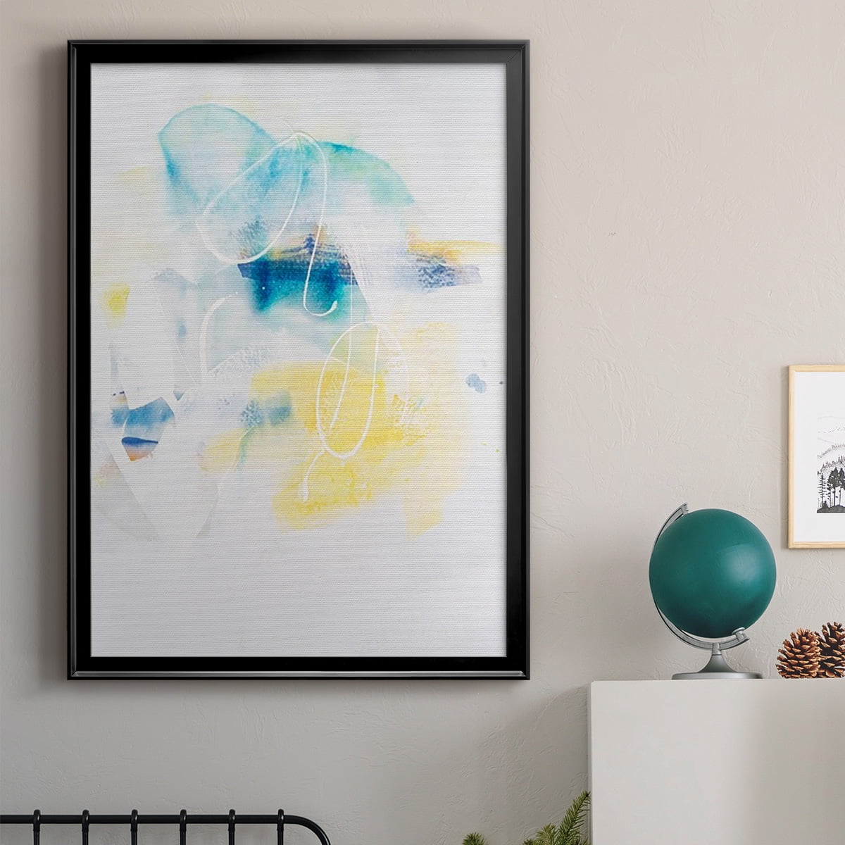 Spacial II Premium Framed Print, in Gold, Black, or Silver - Ready to Hang