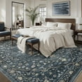 thumbnail image 5 of VUNATE 5'x7' Area Rugs for Living Room Washable Rugs Floral Vintage Area Rug Botanical Indoor Carpet Soft Rugs for Bedroom Office Dining Room Kitchen Accent Rug Contemporary Home Decor Navy, 5 of 9
