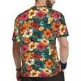 thumbnail image 3 of T Shirt For Men Gym For Mens Tropical Floral Print T-Shirts Fashion Color Hibiscus Beach Tees O Neck, 3 of 7