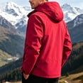 thumbnail image 6 of LEKWK Rain Jacket Men Big and Tall Water Resistant Lightweight Windbreaker Hooded Coat Full Zip Hiking Running Golf Outdoor Activewear, 6 of 9