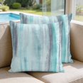 thumbnail image 2 of Pillow Covers 20x20 Set of 2, Turquoise Gray Ombre Square Throw Pillow Covers for Couch/Sofa/Living Room, Modern Abstract Art Oil Painting Decorative Soft Pillowcases for Couch Throw Pillows, 2 of 9