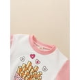 thumbnail image 5 of Bagilaanoe Toddler Baby Girl Casual Sweatshirt Long Sleeve Letter Print Pullover 12M 18M 24M 3T 4T 5T Kids Patchwork Loose Tee Tops, 5 of 9
