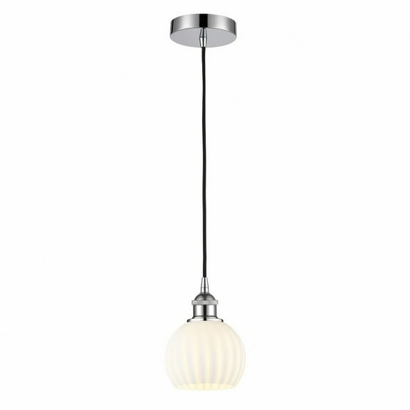 Innovations Lighting - White Venetian - 1 Light Cord Hung Mini Pendant In Modern