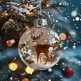 thumbnail image 3 of WKSCLPAI Christmas Crystal Ornament 3D Animal Glass Crystal Ball Decorations Crystal Ornaments for Christmas Tree, Sparkling Star Accents, Holiday Gifts, Room Decor(Reindeer, 1PC), 3 of 7