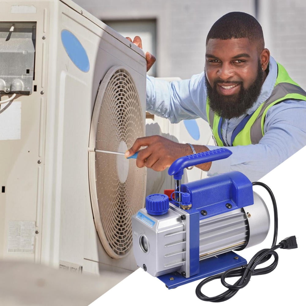 Industrial Blue 4CFM Vacuum Pump 110V | 1/4" Flare Port | HVAC/R Maintenance Tool