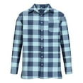 thumbnail image 4 of RongHuan Mens Plaid Tshirt Big and Tall Casual Button Down T-Shirt Lightweight Plaid Long Sleeve Shirts Fall Regular Fit Work Tee Shirt, 4 of 4