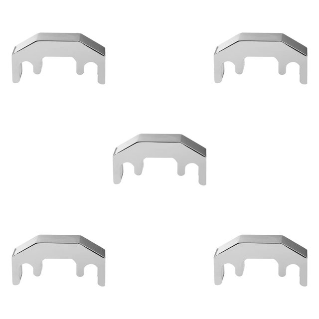 heritaly Violin Mute Portable Metal Practice Fiddle Part Accessory For 1/2 3/4 4/4 Violin, Golden silver 5Set