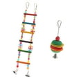 thumbnail image 1 of 2 Piezas De Juguetes De Masticación Para Escalar Loros Con Campana Pájaro Columpio Escaleras Campanas Jaula De Pájaros Adorno Entretenimiento Yinane Juguetes para jaulas de loros, 1 of 8