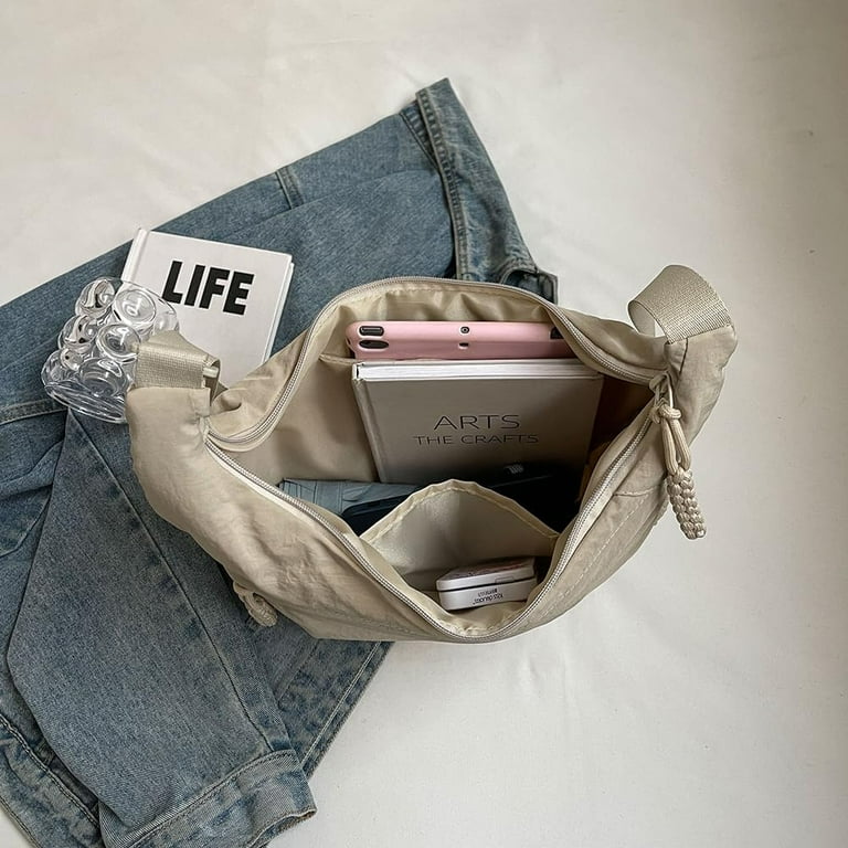 Nylon Crescent Crossbody Bag for Women Luna Bag Dumpling Bag