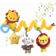 thumbnail image 1 of Hanging Car Seat Toys, Baby Activity Spiral Plush Toys with Music Box Rattles Monkey Lion Teether for Car Seat Stroller Crib Mobile, Animal Travel Toy, 1 of 4