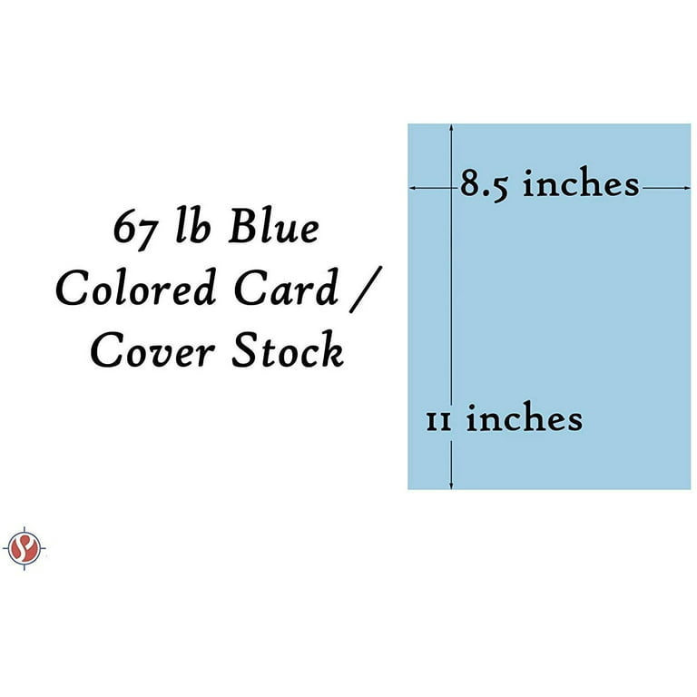 Blue Pastel Color Card Stock Paper, 67lb Cover Medium Weight Cardstock, for  Arts & Crafts, Coloring, Announcements, Stationary Printing at School
