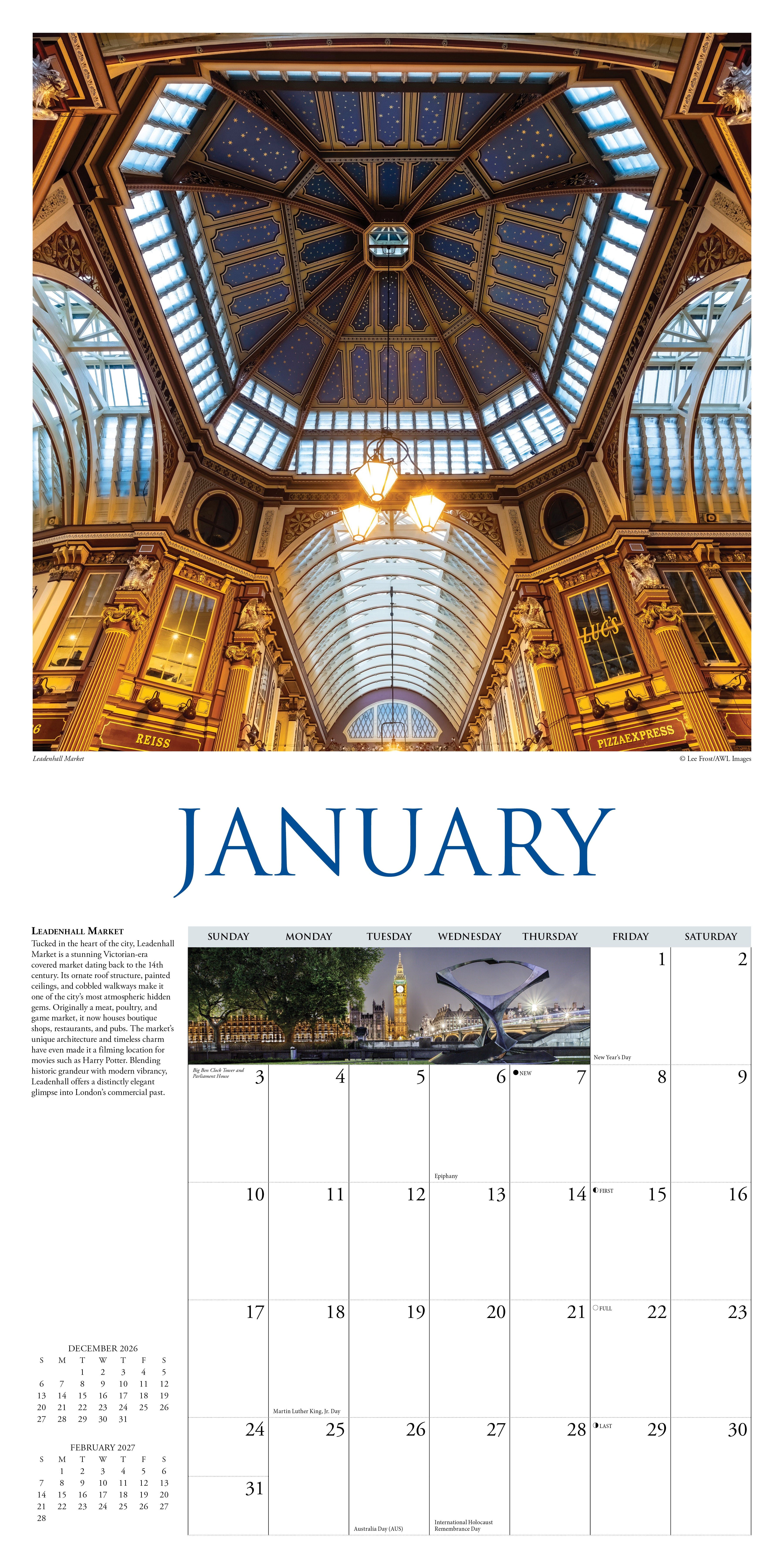 Willow Creek Press, A Walk in London 2027 Wall Calendar