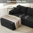 thumbnail image 4 of GNIXUU 103” W Corduroy Boneless Couch, L-Shaped Sectional Sofa with Left Facing Chaise, Comfy Memory Foam Cloud Compression Couches for Living Room Home Office, No Assembly,Black, 4 of 7