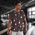 thumbnail image 3 of Wukai Cute Christmas Gnomes Print Men's Short-Sleeved Mesh T-Shirt,Quick-Dry Short Sleeve Workout T-Shirt-Small, 3 of 8