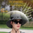 thumbnail image 3 of Quick Drying UV Sun Protection Wide Brim Mountaineering Hat Sun Protection Sun Hat Men Bucket Hat Wide Brim Hat BLACK, 3 of 8