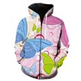 thumbnail image 1 of Sudadera con capucha y estampado de mariposas de dibujos animados, unisex, de manga larga, para otoño e invierno, 2024, 1 of 6